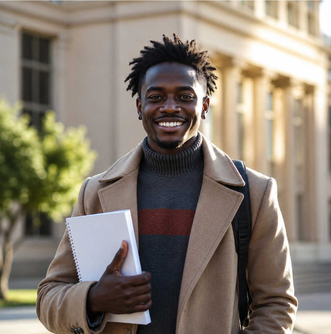 Student on a university campus